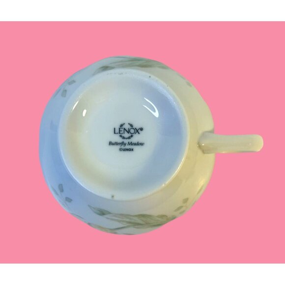 Lenox Butterfly Meadow Individual Stackable Porcelain Teapot & Lid With Teacup - Picture 12 of 12